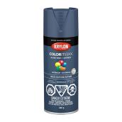 Peinture et apprêt en un à pulvériser Colormaxx de Krylon, à base d'acrylique, satiné, bleu Oxford, 340 g