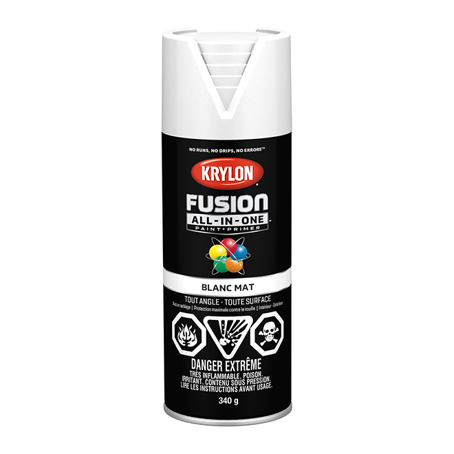 Peinture et apprêt tout-en-un Krylon, 340 g, blanc mat