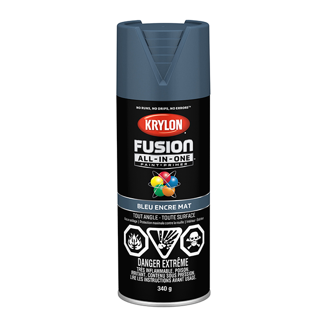 Peinture et apprêt tout-en-un Krylon, 340 g, bleu encre