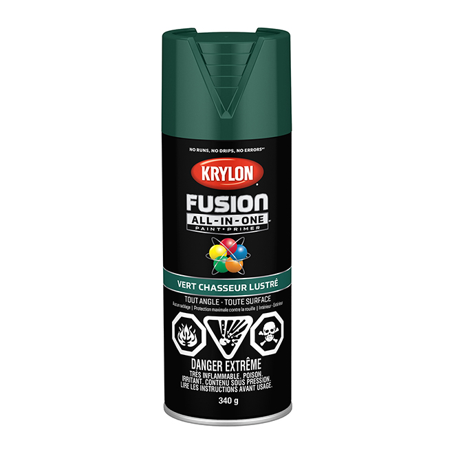 Peinture et apprêt tout-en-un Krylon, 340 g, vert chasseur