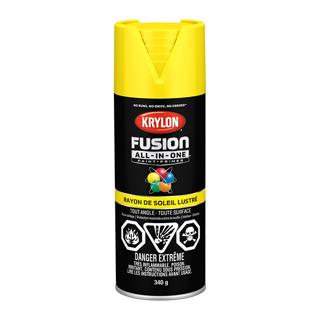 Peinture et apprêt, Krylon, aerosol, 340 g, rayon de soleil