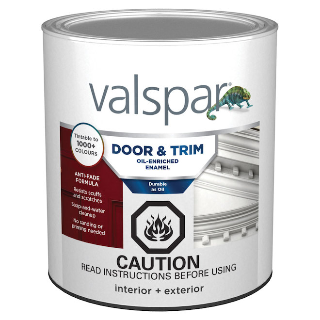 Valspar Black OilBased Door and Trim Paint (946 mL) RONA