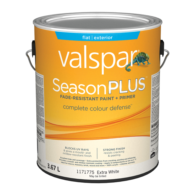 Valspar SeasonPlus Flat Latex Exterior Paint 3.67-L