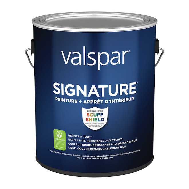 Peinture et apprêt d'intérieur Valspar base B, multicouleur mat, à teinter (contenu net réel:118 oz)