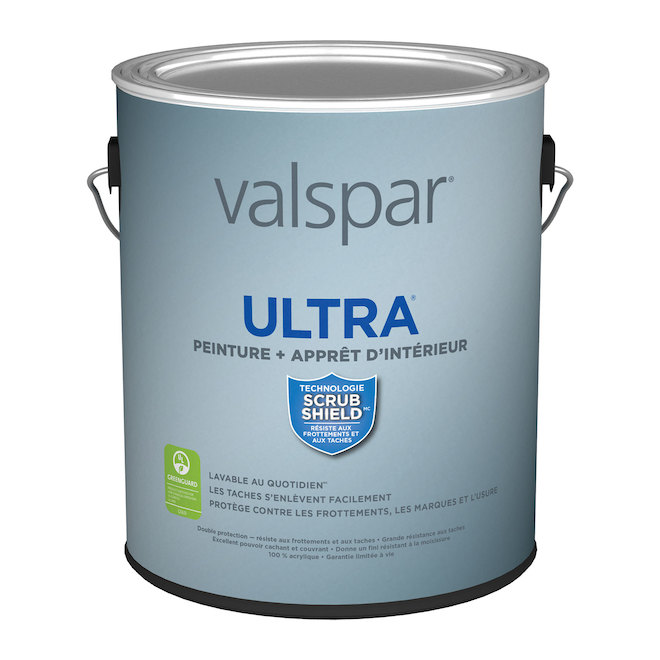 Peinture intérieur et apprêt Valspar Ultra, base B, satin multicouleur, à teinter (contenu réel net:120 oz)