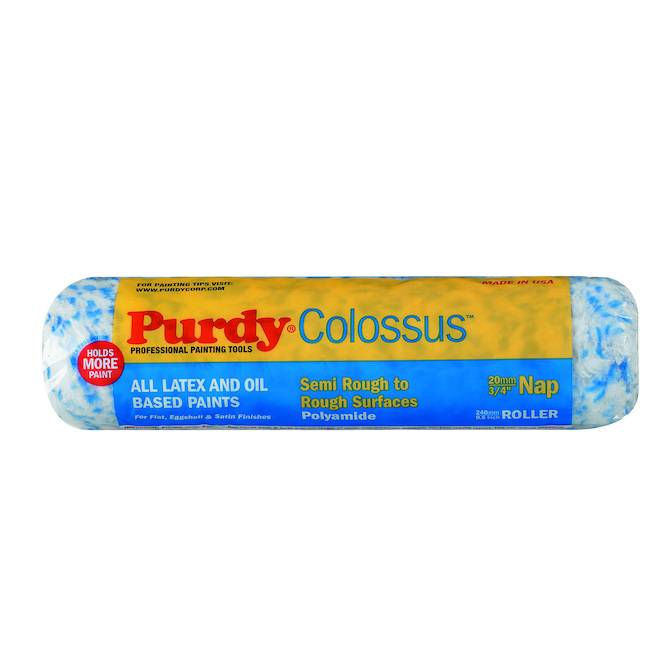 Purdy Colossus 1-Pack 9.5-in x 0.75-in Standard Woven Nylon/Polyester Paint Roller Cover