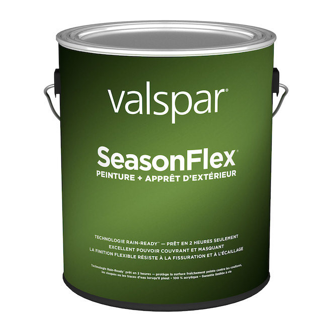 Peinture extérieure teintable SeasonFlex de Valspar, base 4, satiné (3,43 L)