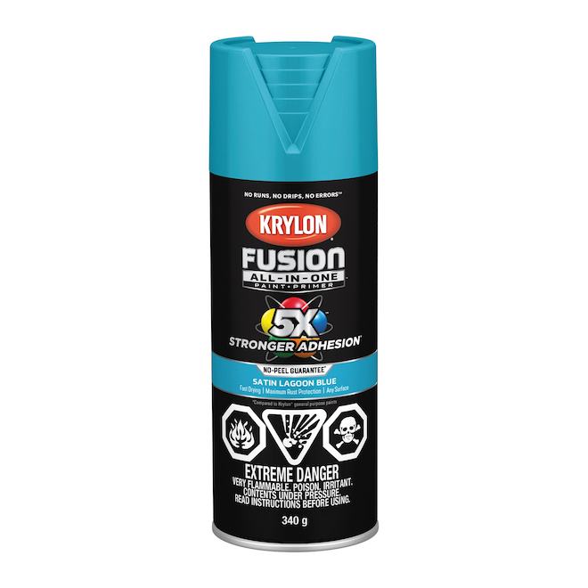 Krylon Fusion All-in-One Satin Blue Lagoon Spray Paint-Primer 340 g