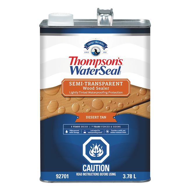 Thompson's Waterseal Semi-Transparent Wood Sealer - Desert Tan - 3.78-L