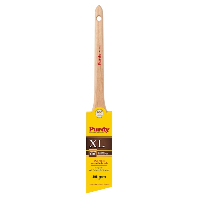 Purdy XL Dale Angular Paint Brush with Rattail Handle and Nylon/Polyester Bristles - 1.5-in