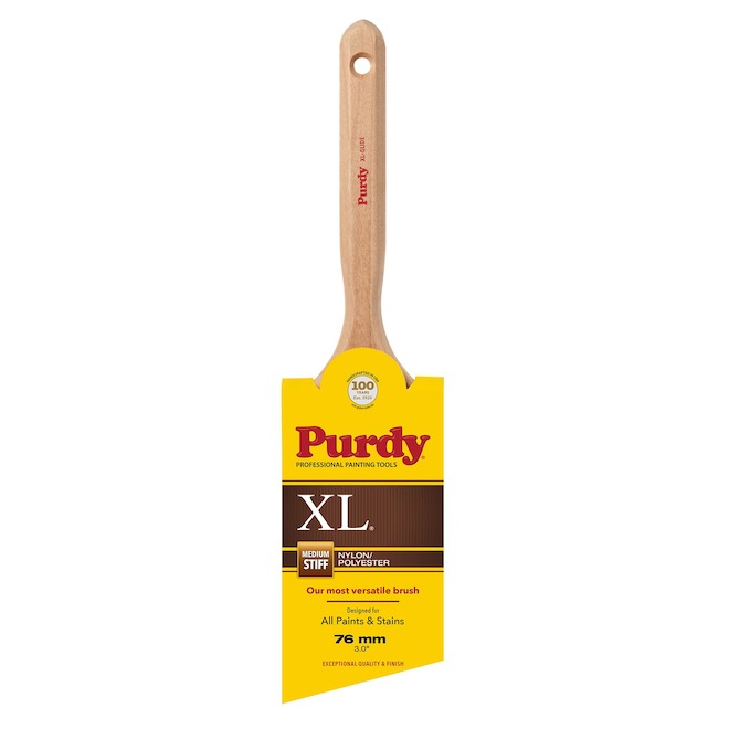 Purdy XL Glide Angular Paint Brush with Fluted Handle and Nylon/Polyester Bristles - 3-in