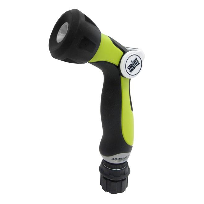 Sun Joe Aqua One Touch Adjustable Hose Nozzle W/Smart Throttle Control +  Non-Splash Quick Disconnect