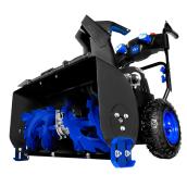 Souffleuse autopropulsée sans fil, 2 phases, 24", noir et bleu