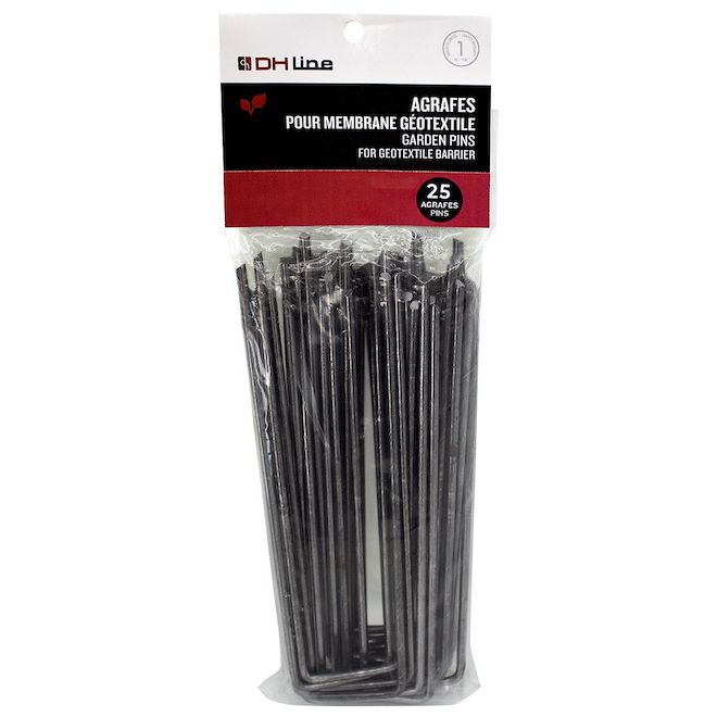 DHLINE 25-Pack 1.5 x 6-in Garden Pins for Geotextile Barrier