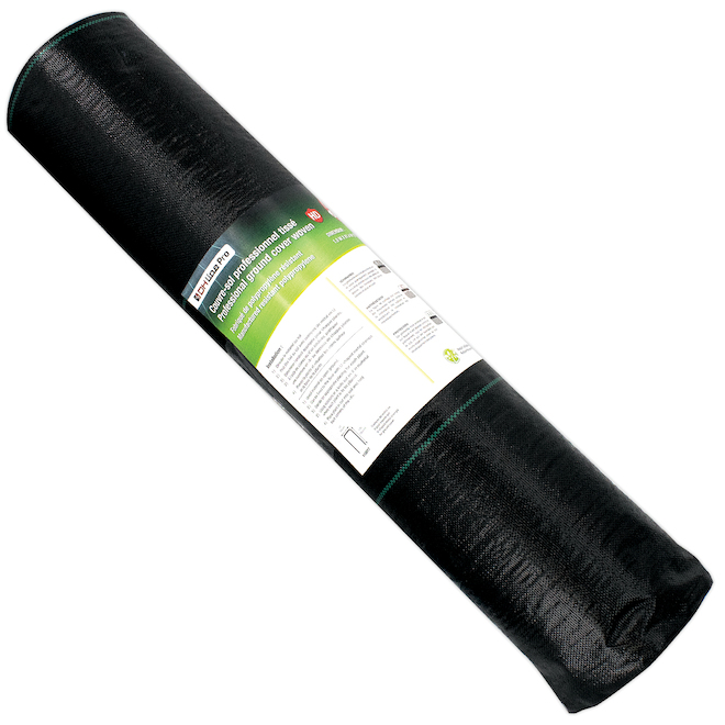 DH Line 6 x 150-ft Professional Black Fabric Woven Ground Cover