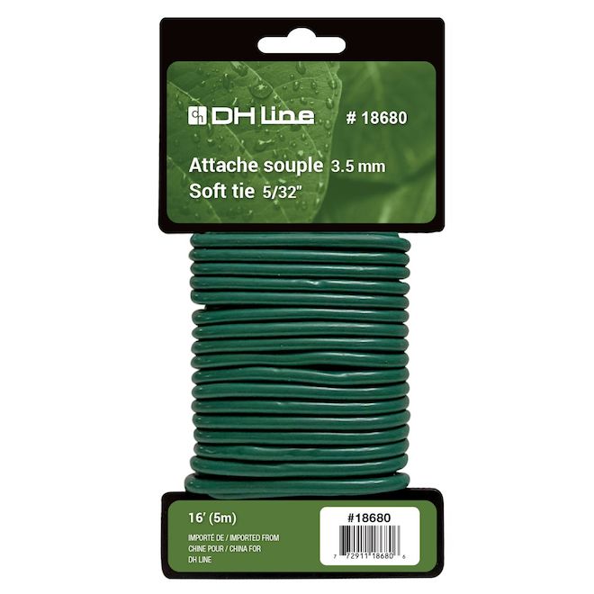 DH Line 16-ft Green Soft Plastic Plant Ties