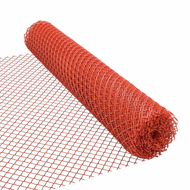 DH Line PVC Orange Safety Fence with Diamond Mesh - 48-in x 50-ft - 270-g