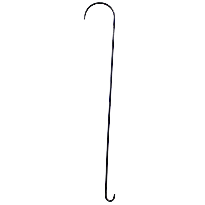 Deco Collection S Hook in Metal of 49-in - Black
