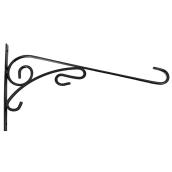 VALU+ Black Metal Decorative Wall Hook for Planter - 13.7 x 7.6-in