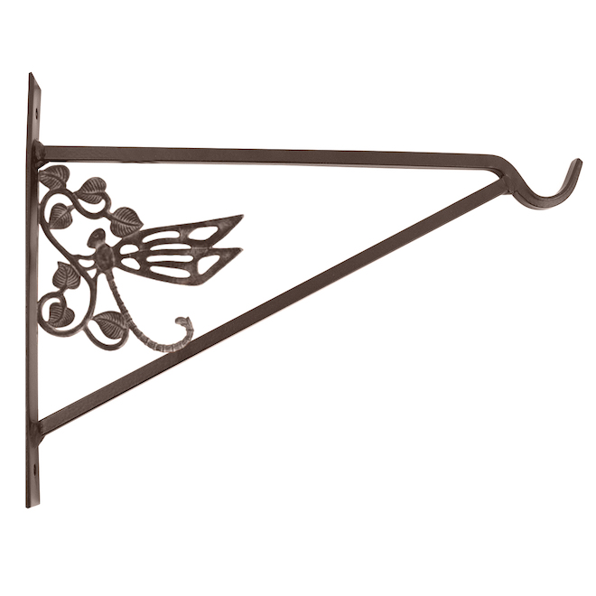 VALU+ 12 x 9-in Black Metal Decorative Wall Hook for Planter