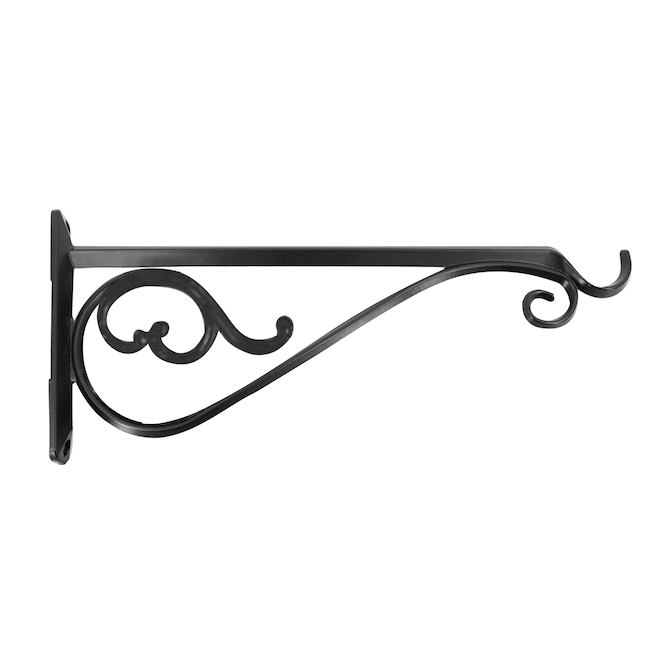 Deco Collection 15.25 x 6.25-in Black Metal Decorative Wall Hook for Planter