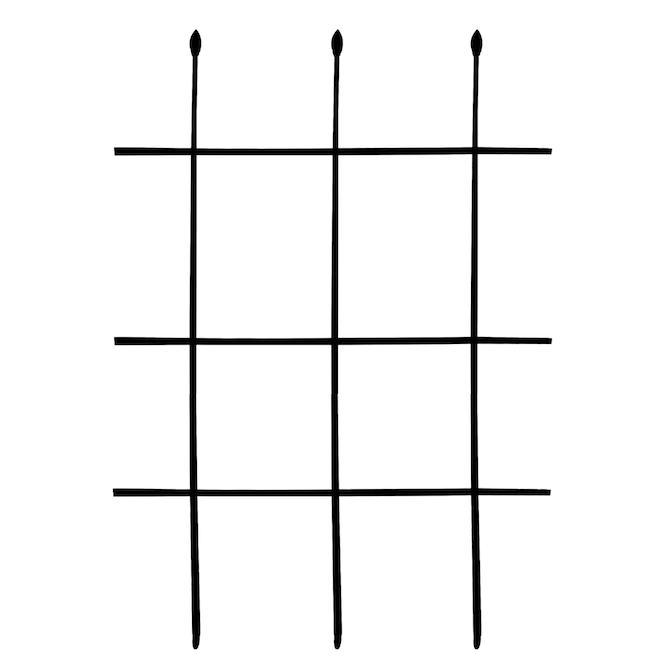 DHLINE Treillis de jardin droit DH Line 36 po en plastique noir 8220003 ...