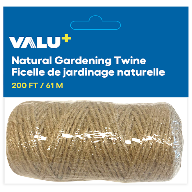 VALU+ Natural Garden Twine in Jute for Plants - 200-ft
