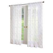 Perth Sheer Rod-Pocket Curtain Panel - 54-in x 84-in White