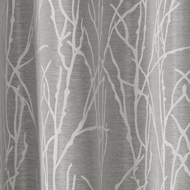 Panneau de rideau assombrissant Finesse jacquard gris colombe, 54 po x 96 po