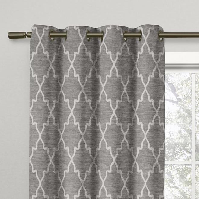 Oasis Blackout and Thermal Dove Grey Single Curtain Panel - 54-in x 96-in