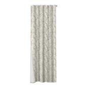 Allentown Grey Floral Back Tab Single Darkening Curtain - 84-in x 52-in