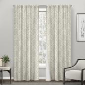 Modern Corey Damask Curtain - Polyester 84-in x 52-in Grey