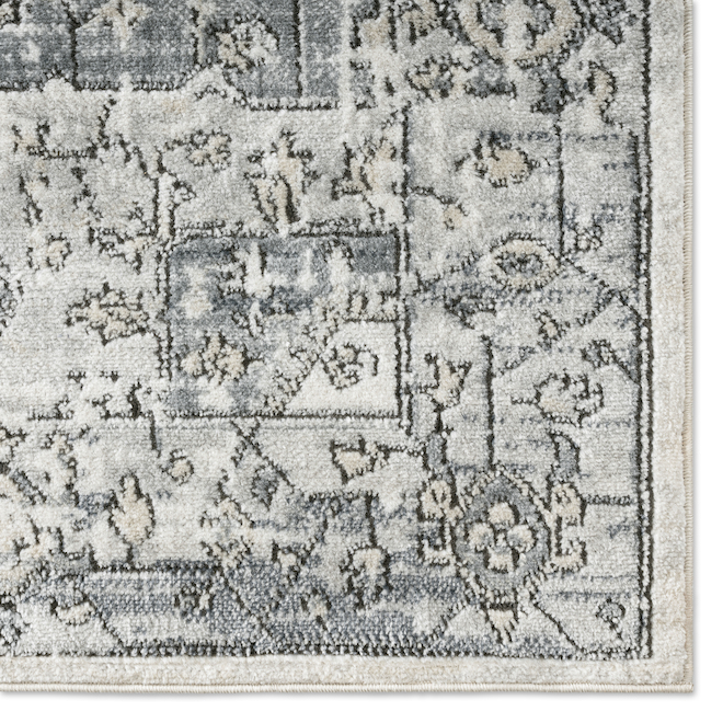 Style Selections Rug Traditional Cotton Grey 5-ft 2 x 7-ft 2