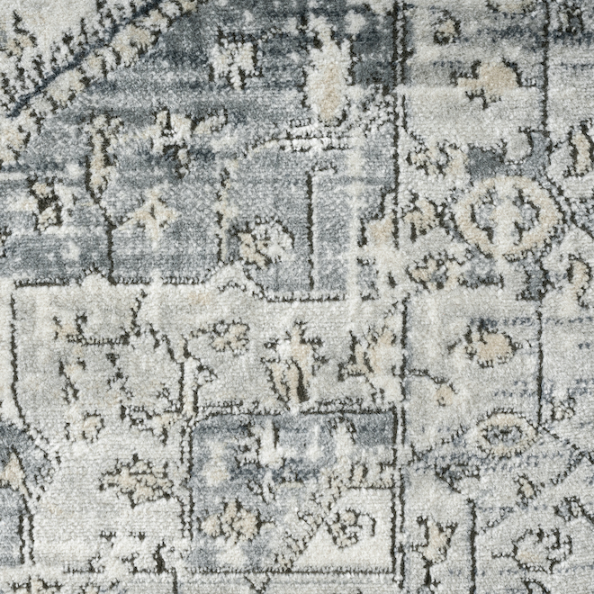 Style Selections Rug Traditional Cotton Grey 5-ft 2 x 7-ft 2