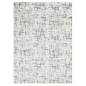Style Selections Rug Check Polyester Grey Blue 5-ft 2 x 7-ft 2