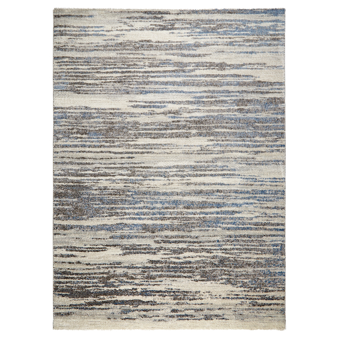 Origin 21 Decorative Rug 7-ft 10-in x 10-ft 2-in Polypropylen Blue/Grey Lines