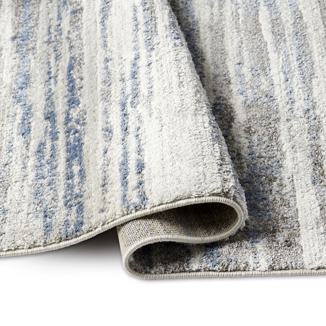 Origin 21 Decorative Rug 7-ft 10-in x 10-ft 2-in Polypropylen Blue/Grey Lines