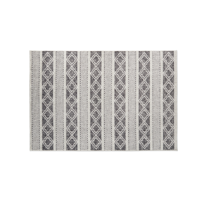 Tapis Iris Allen + Roth polyester 7 pi 10 x 10 pi 1 gris