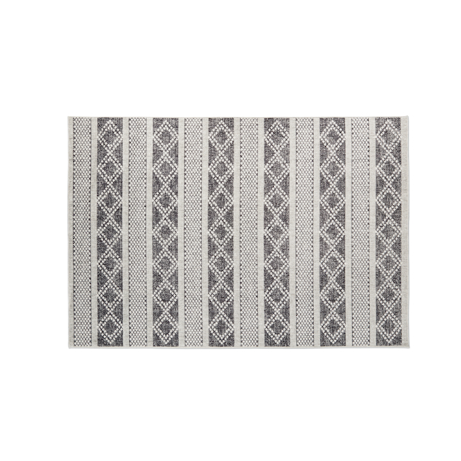 Allen + Roth Iris Rug Polyester 5-ft 2 x 7-ft 2 Grey