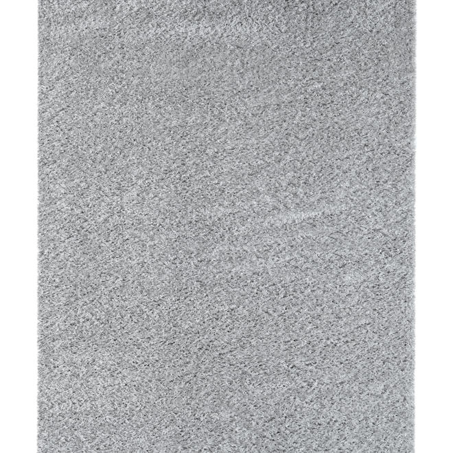 Tapis décoratif à poils long Christian Siriano de 7 pi 10 x 10 pi 2, gris