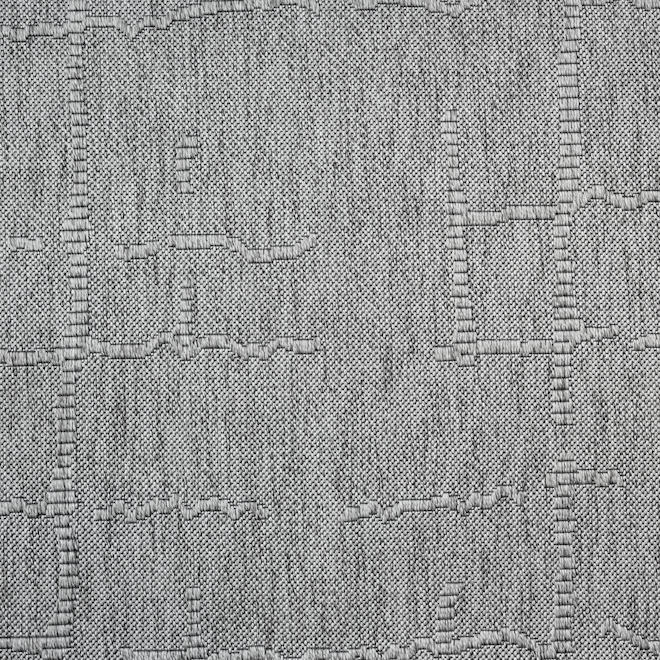 Tapis décoratif à carreaux Elle Decor de 4 pi 11 x 7 pi, gris