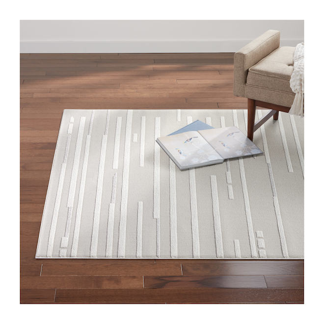 Elle Decor Line Area Rug of 5 ft 2 x 7 ft 2 - Grey