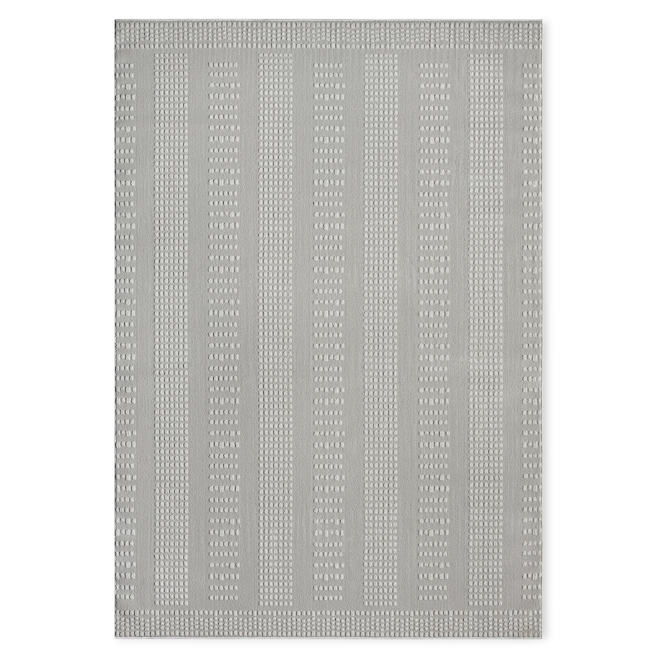 Tapis décoratif Contemp Elle Decor de 5 pi 2 x 7 pi 2, gris