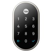Serrure intelligente Google Nest X Yale, nickel satiné et noir