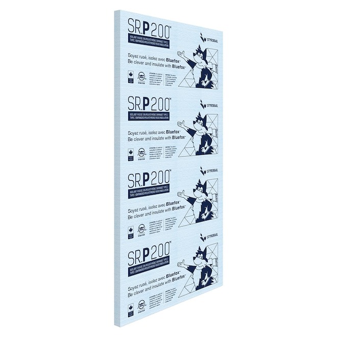 Styro Rail SR.P 200 Insulating Panel Type 2 R10 - 2.5 x 48 x 96-in | RONA