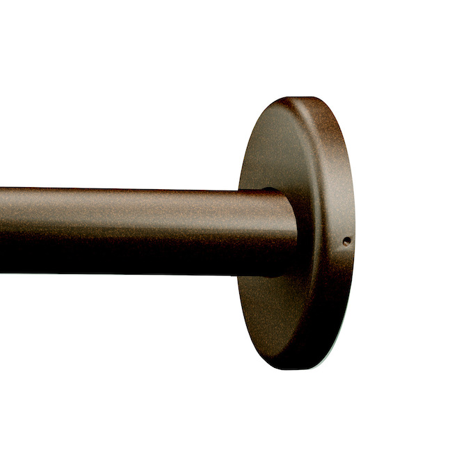 Curved Shower Rod - Adjustable from 57" to 60" - Aged Bronze