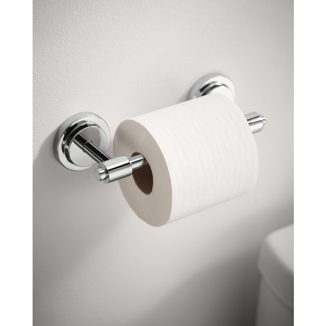 Moen Iso 8-in Chrome Wall Mount Toilet Paper Holder
