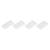 Cales de toilette en plastique, blanc, paquet de 4