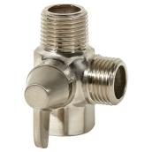 Inverseur de douche, 3 voies, laiton