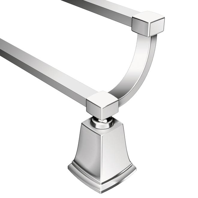 MOEN Boardwalk Chrome Double Towel Bar (Common: 24-In Double; Actual: 26.06-in)
